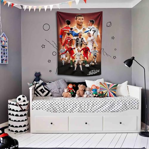 Cristiano Ronaldo Soccer Wall Tapestry Poster for Bedroom Decor, 70x100cm