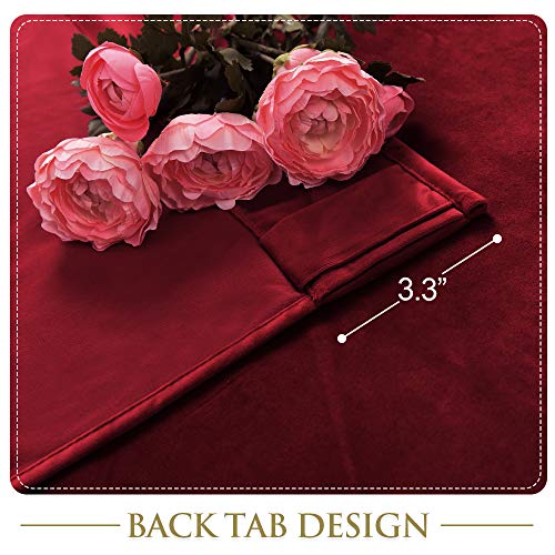 StangH Red Velvet Christmas Window Curtains 72x84 Inches - Pack of 1