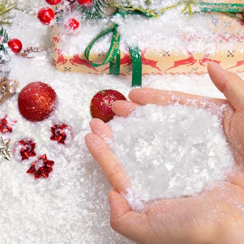 20oz White Artificial Fake Snow for Christmas Village Decor & Crafts