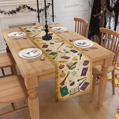 Jiudungs Halloween Table Runner 13 x 72 in - Home Decor, Halloween Table Decorations