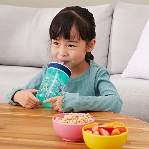 Contigo Leighton Kids Water Bottle, 2-Pack, 14oz, Paw Patrol, Spill-Proof, Dishwasher Safe Tumbler with Straw, Blue and Yellow