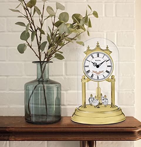 Anniversary Clock with Rotating Crystal Pendulum and Westminster Chime