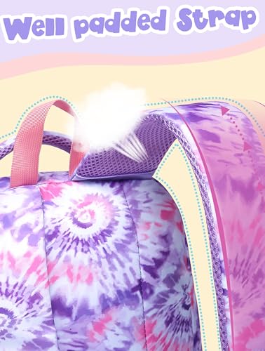 Water-Resistant Girls School Backpack with 15.6 Inch Laptop Sleeve - Purple