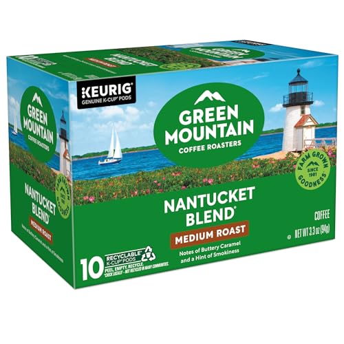 Green Mountain Coffee Roasters Nantucket Blend, Keurig Single Serve K-Cup Pods, Medium Roast Coffee, 60 Count, (6 Packs of 10)