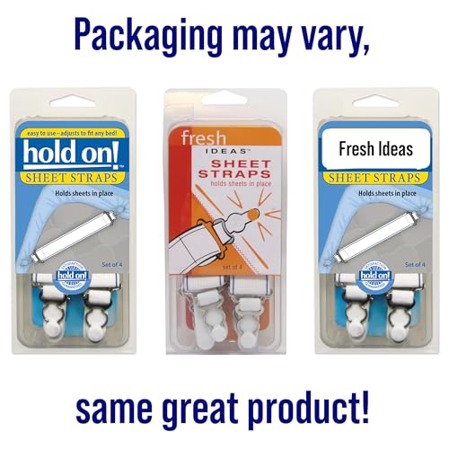 Bed Sheet Straps, 4-Pack - Keep Fitted Sheets Securely in Place