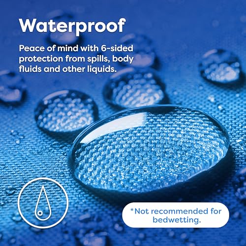 Queen Waterproof Mattress Encasement - Zippered Bed Bug & Dust Mite Cover