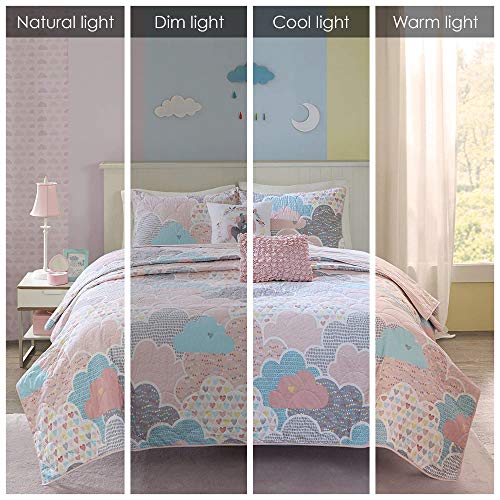 5-Piece Cotton Quilt Set for Kids, Reversible Unicorn Bedding