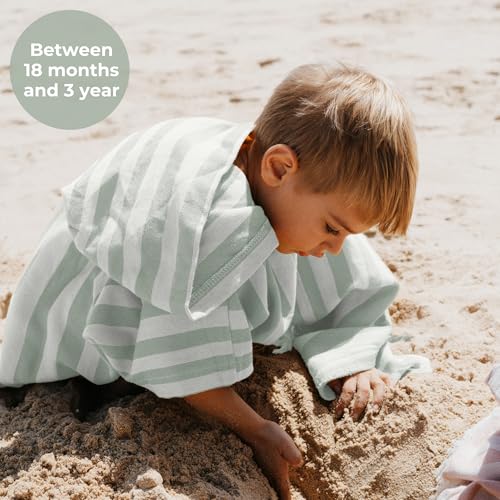 ZICOTO Kids Hooded Beach Towel - 100% Cotton Toddler Poncho Cover-Up