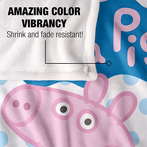 LOGOVISION Peppa Pig Silky Touch Blanket 36" x 58" - Officially Licensed