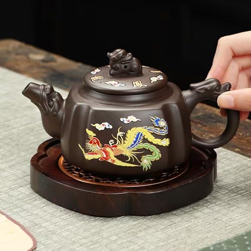 Square Dragon ZiSha Tea Set - Handmade Chinese Tea Gift Set for Father's Day & Holidays