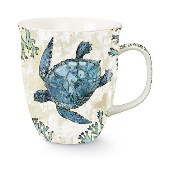 Cape Shore Harbor Coffee Mug 15 oz with Sea Turtle Design