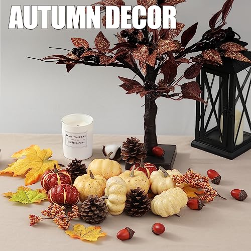 23-Piece Fall Pumpkin Decor Set | Acorns, Pinecones & Leaves