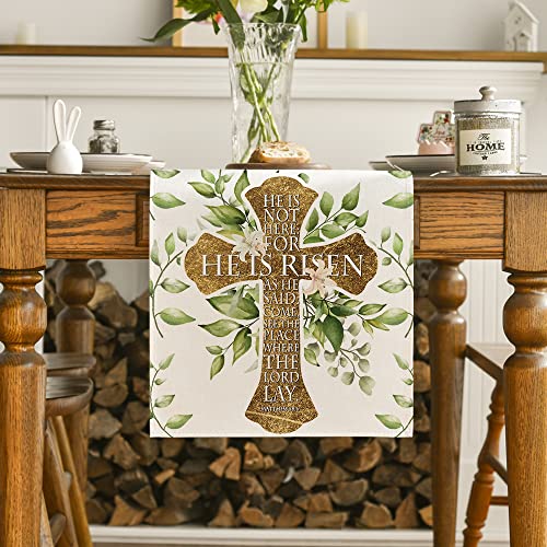 Artoid Mode Easter Table Runner 13 x 108 Inch Off White Spring Holiday Decor