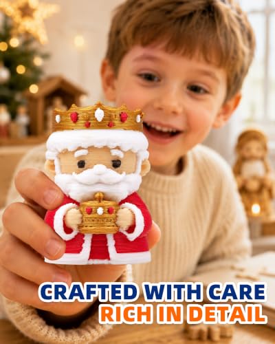 ESOAKER Nativity Advent Calendar 3D Printed Nativity Set Toys for Kids - Christmas Countdown