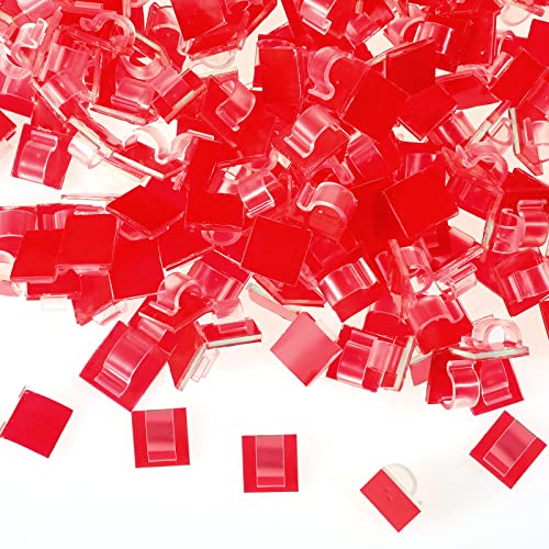 60-Piece Self-Adhesive Cable Clips and String Light Hooks for Desk and Wall
