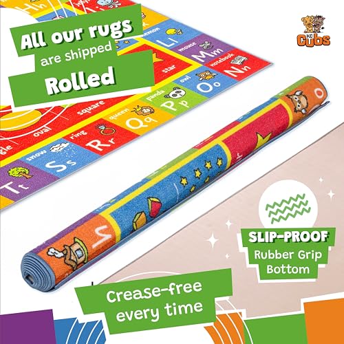Educational Alphabet, Number & Shape Area Rug - 3x5' Non-Slip Play Mat