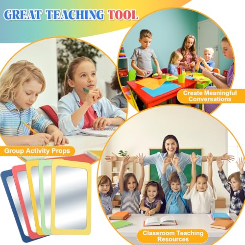 30 Pcs 6x4 Inch Shatterproof Acrylic Mirrors for DIY Crafts and Classrooms