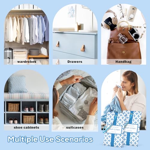 Linen Scented Sachets for Drawers and Closets, 14-Pack Home Fragrance Bags