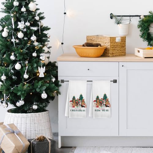 Funny Dog Christmas Kitchen Towels Set of 2 – 16×24 Inches (Variation: Funny Dog) by KFXHANGD