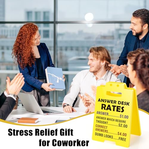 Funny Office Desk Sign - Humorous Coworker Gift for Bosses Day