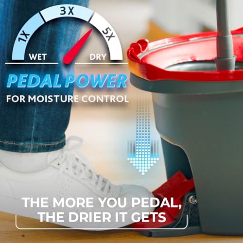 Microfiber Spin Mop and Bucket Floor Cleaning System with 2 Extra Refills