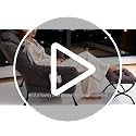 Modern Ergonomic Lounge Chair with Ottoman, Foldable Accent Reading Chair