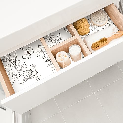 Scented Drawer Liners 10 Sheets - Fragrant Linen Butterfly Pattern, Large Size, Non-Adhesive Home Decor