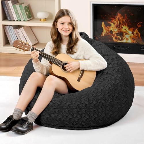 2ft Memory Foam Bean Bag Chair with Machine Washable Plush Cover