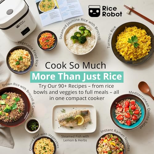 Mini Personal Rice Cooker - 1 Quart PFAS-Free Nonstick with Steamer Tray