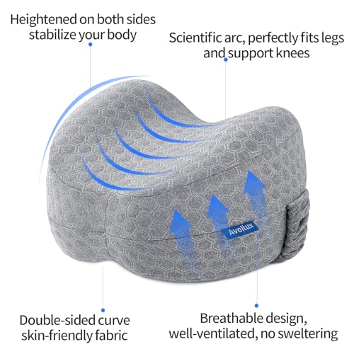 Ergonomic Heart-Shaped Knee Pillow - Memory Foam for Side Sleepers