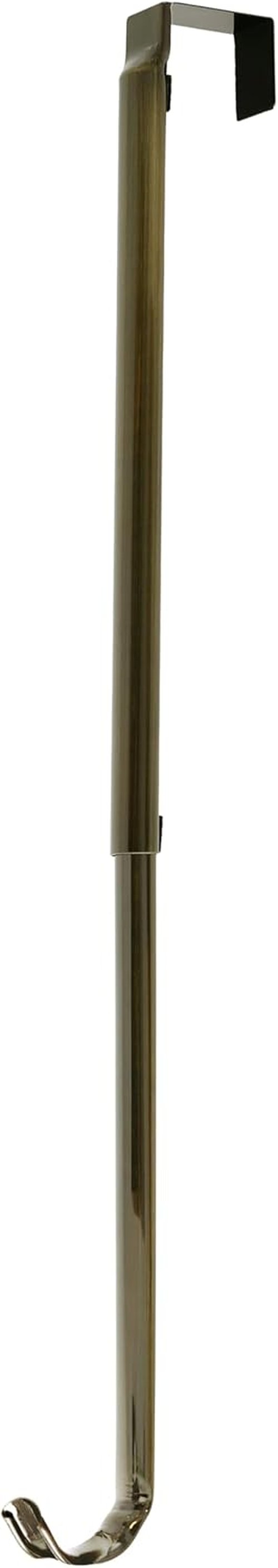 Haute Decor Adjustable Wreath Hanger - Premium Over The Door Design | Holds Up to 30 Pounds (Antique Brass)