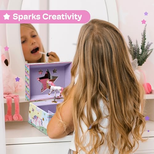 Unicorn Musical Jewelry Box for Girls - The Beautiful Dreamer Tune