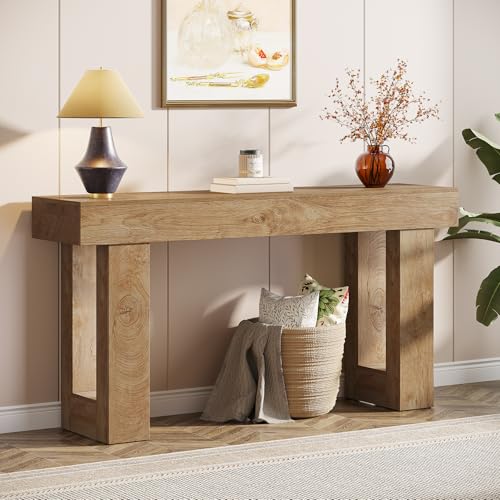 63-Inch Long Console Table, Rustic Farmhouse Entryway Sofa Table