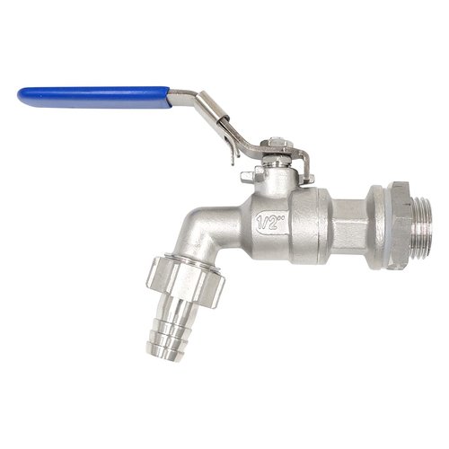 Horiznext 3/4" O.D. thread to 1/2 inch elbow barb stainless steel home brewing bulkhead ball valve fitting kit, for gallon beer pot brew kettle spigot mash tun