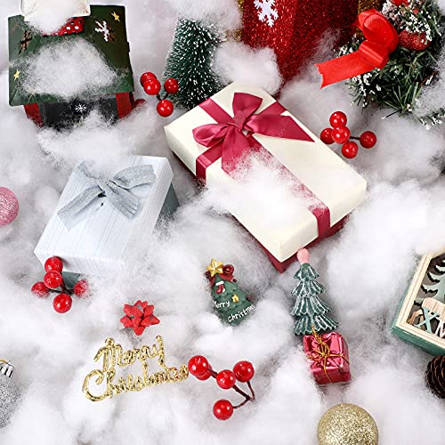 Artificial Christmas Snow Decor - Fluffy White Faux Snow Stuffing (240g)