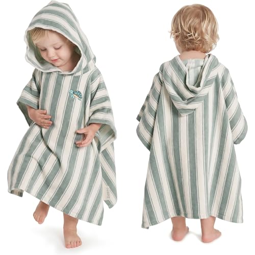 ZICOTO Hooded Toddler Beach Towel – 100% Cotton Poncho Cover-Up (0-3 Years)