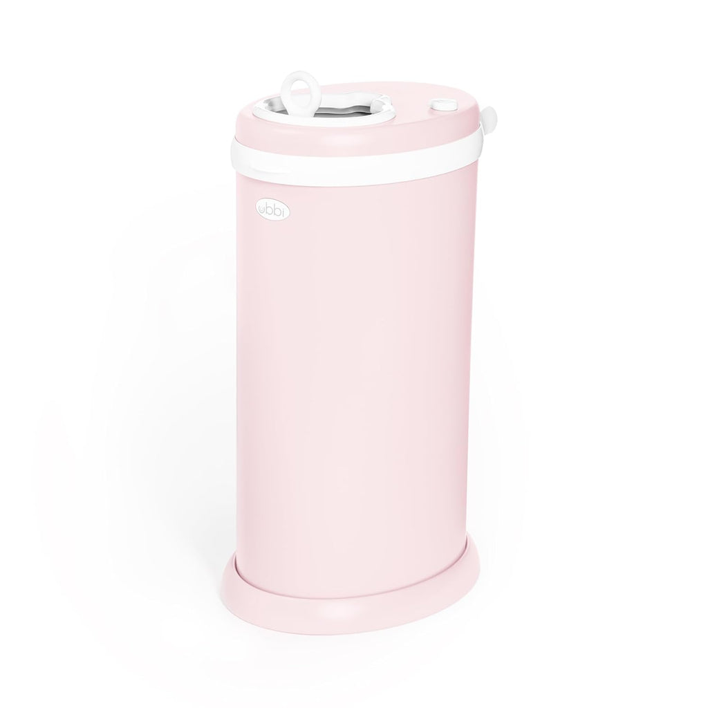 Ubbi Steel Diaper Pail - Odor Locking Design, No Special Bag Needed | Award-Winning, Blush Pink