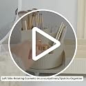 Pink Rotating Vanity Organizer with Brush Holder - Large Spinning Makeup & Skincare Storage, COMFYROOM