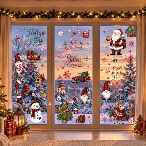 119 PCS Christmas Wall Decals Vinyl Stickers Holiday Decor for Home & Classroom