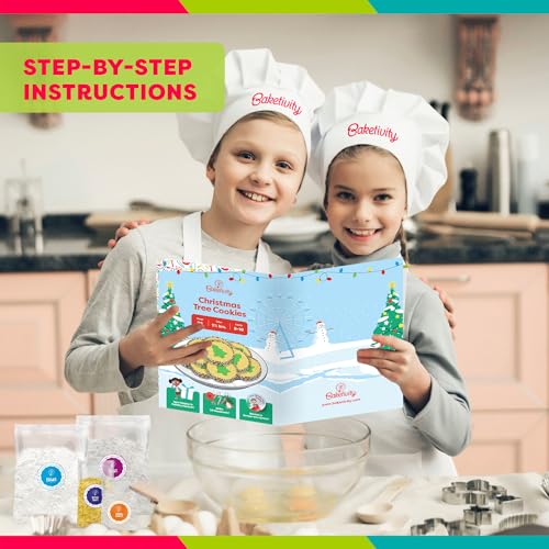 Baketivity Christmas Tree Cookies Kids Baking Kit