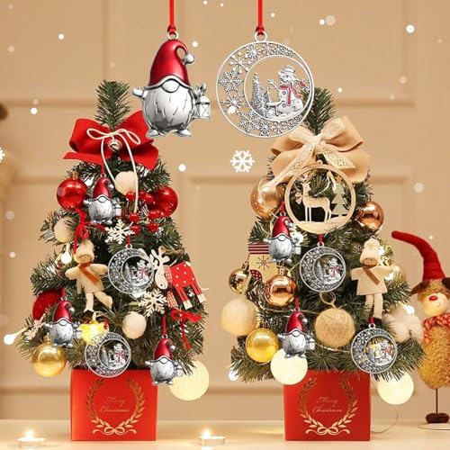 JoviaFesta Snowman Christmas Ornament - Handcrafted Pewter Holiday Decor