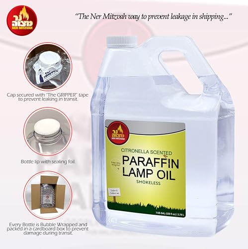 Citronella Paraffin Lamp Oil 1 Gallon - Smokeless Mosquito Repellent Fuel