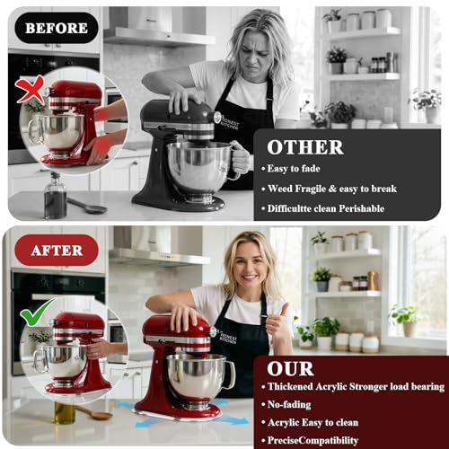 Acrylic Stand Mixer Slider Tray for 4.5-5Qt Tilt-Head Appliances
