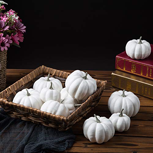 12 Pack Artificial Mini Pumpkins for Fall Halloween Thanksgiving Decor
