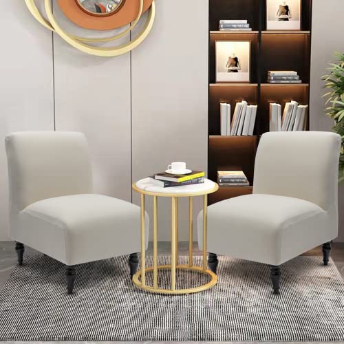 Armless Accent Chair Cover Slipcover - Stretchable Spandex Protector