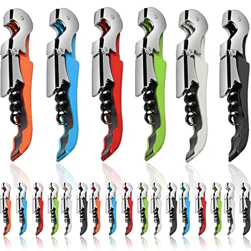 36 Pack Stainless Steel Wine Bottle Openers with Foil Cutters - Multi-Color Barware Tool Set