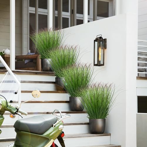 12-Piece Artificial Grass Plants, 19.7-Inch Faux Wheat Grass Stems for Decor