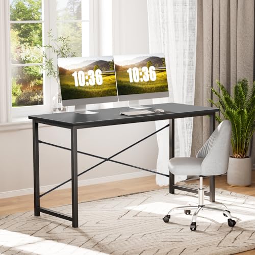 Sweetcrispy 40-Inch Small Computer Desk for Home Office Black