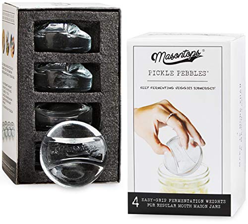 Glass Fermenting Weights for Small Mouth Mason Jars - Pickling Weight Set