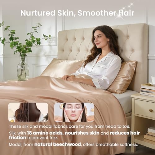 Luxury King Silk Duvet Cover - Soft, Breathable & Cooling